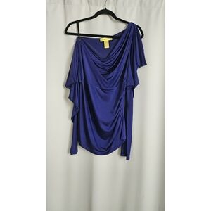 Catherine Malandrino Purple Top with Yellow Label